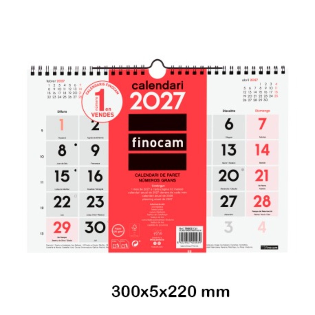 calendario paret num.grandes m 2027