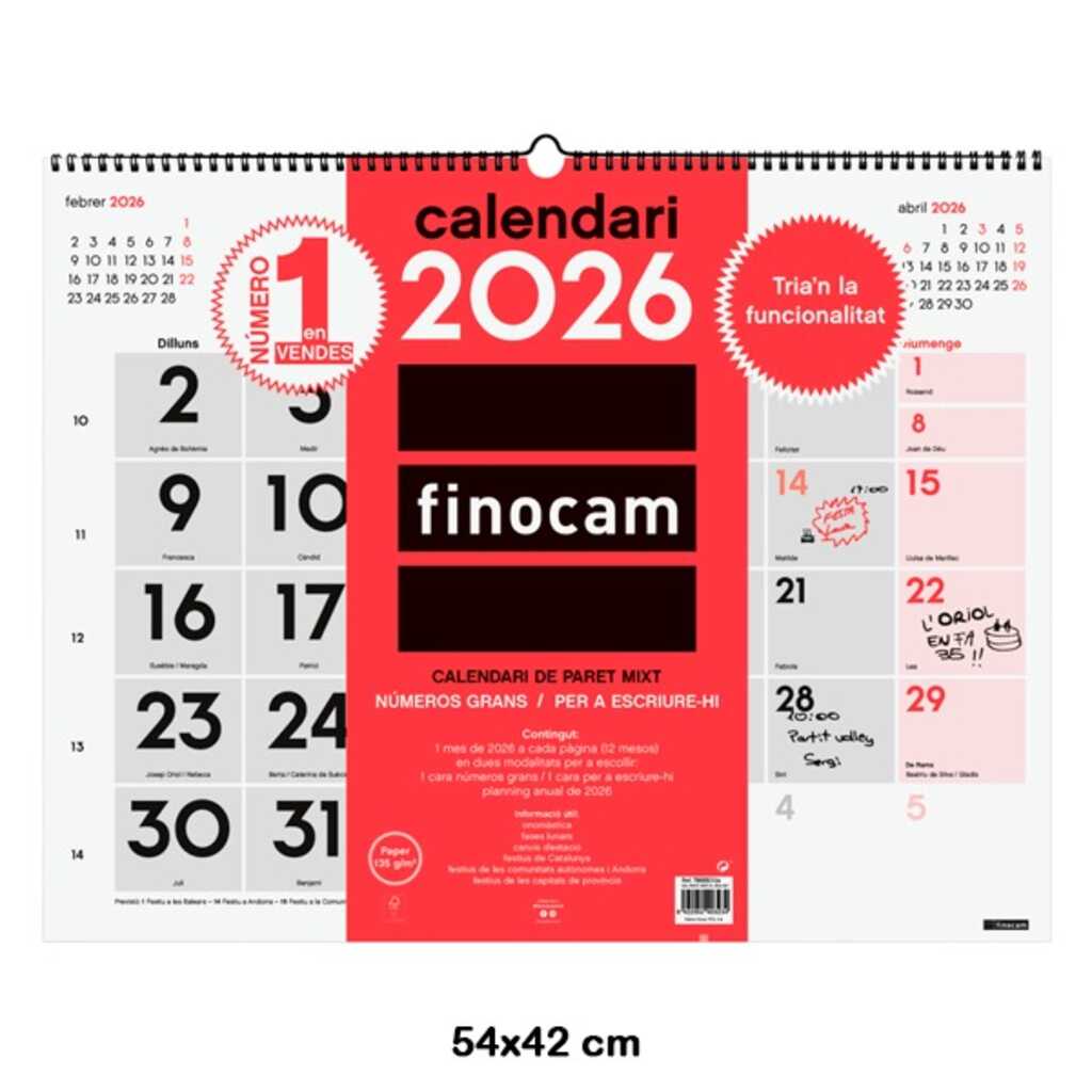 calendari paret mixt xl 2026