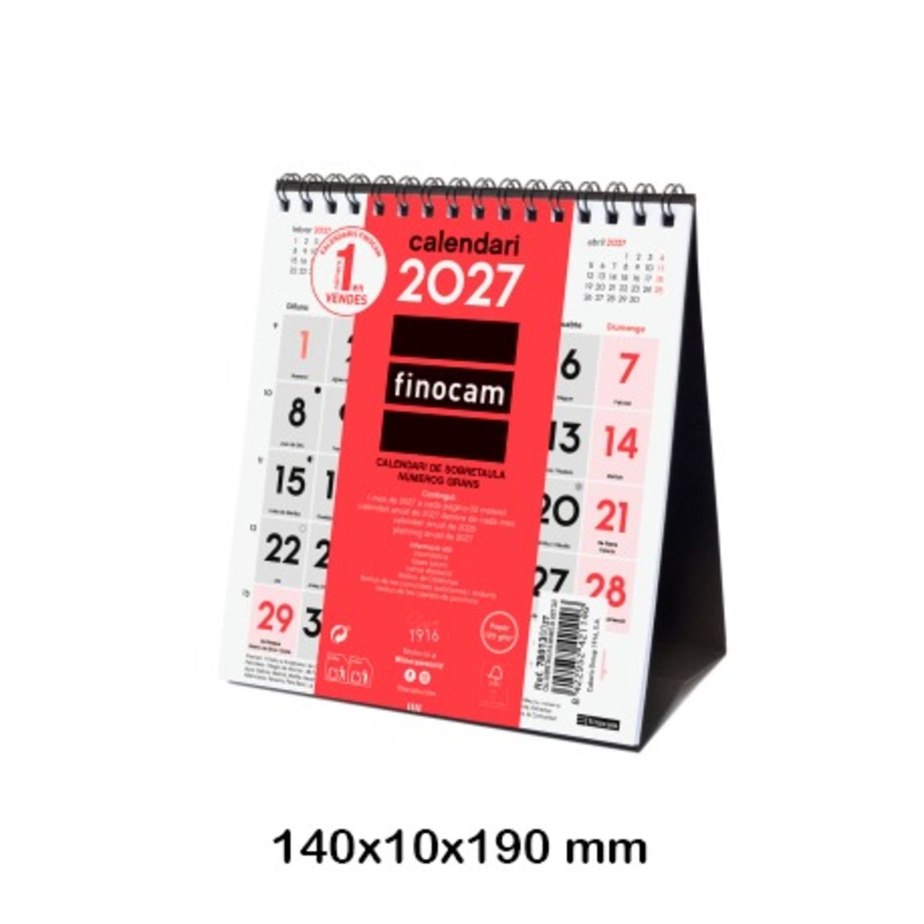 calendario sobremesa n.grandes xs 2027