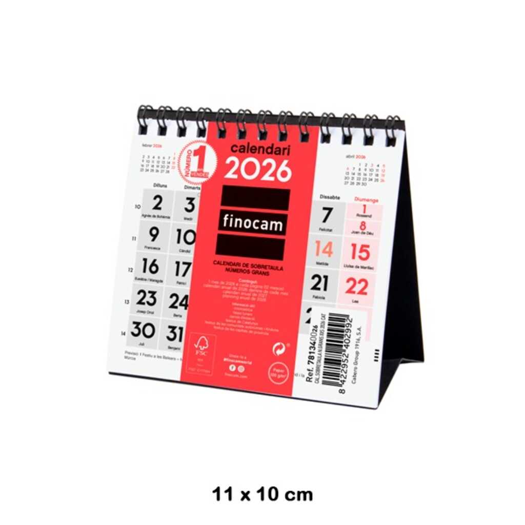 calendari sobretaula n.grans xxs 2026