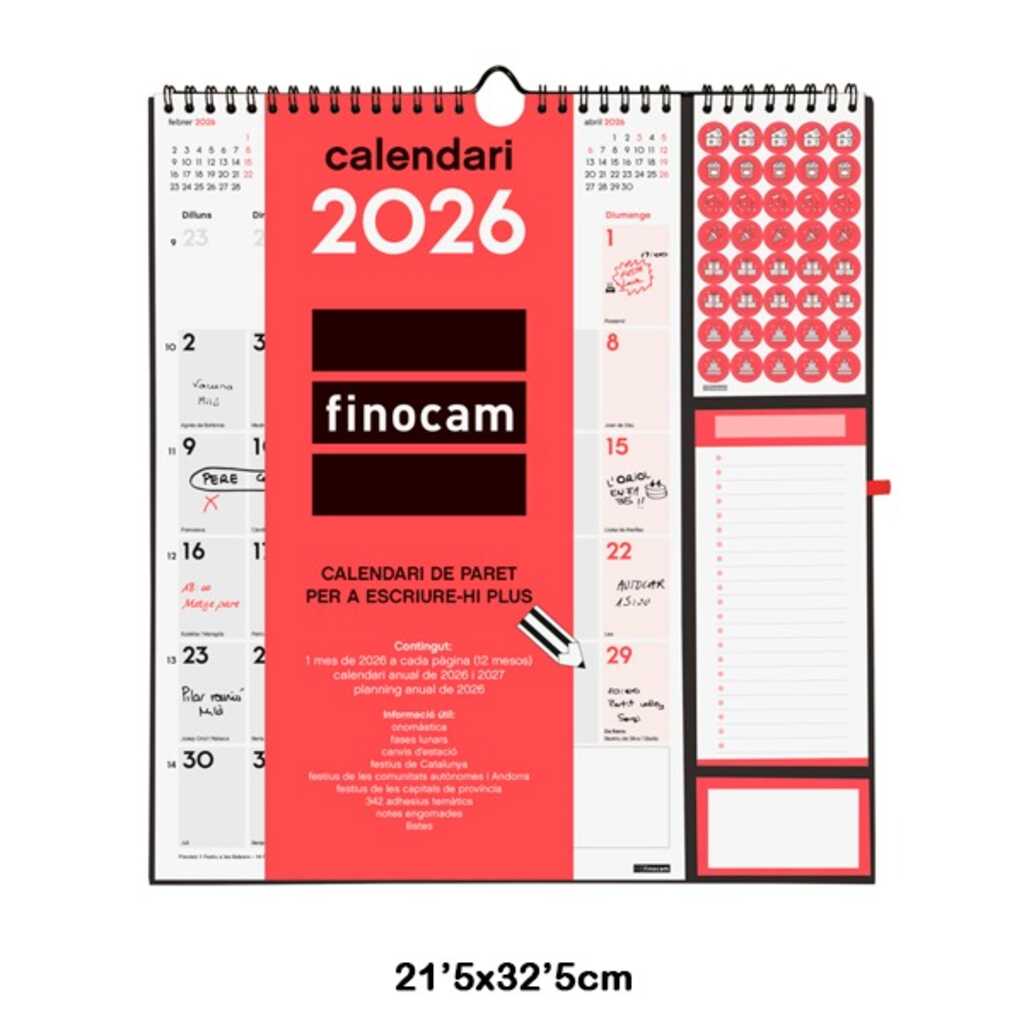 calendari paret escriure plus 2026