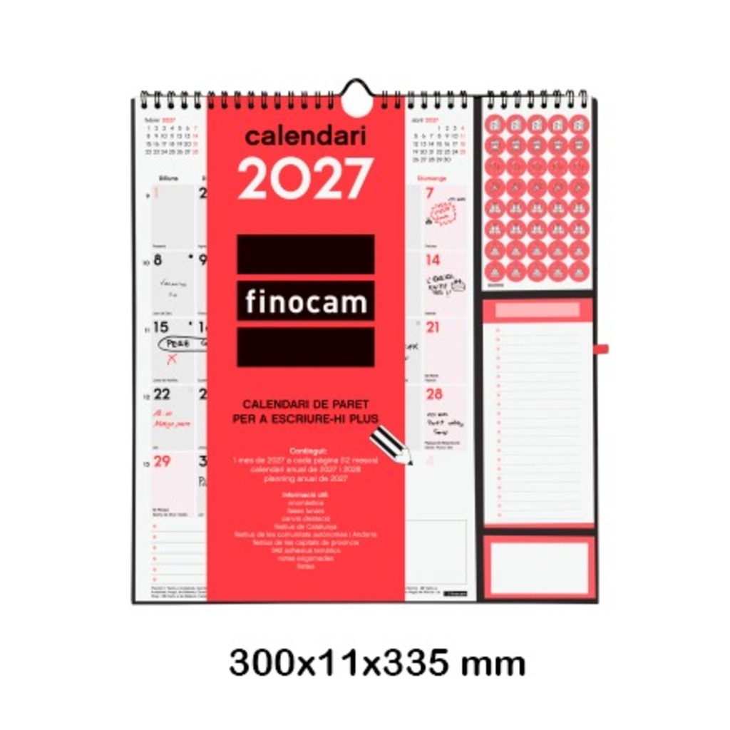 calendario paret escribir plus 2027