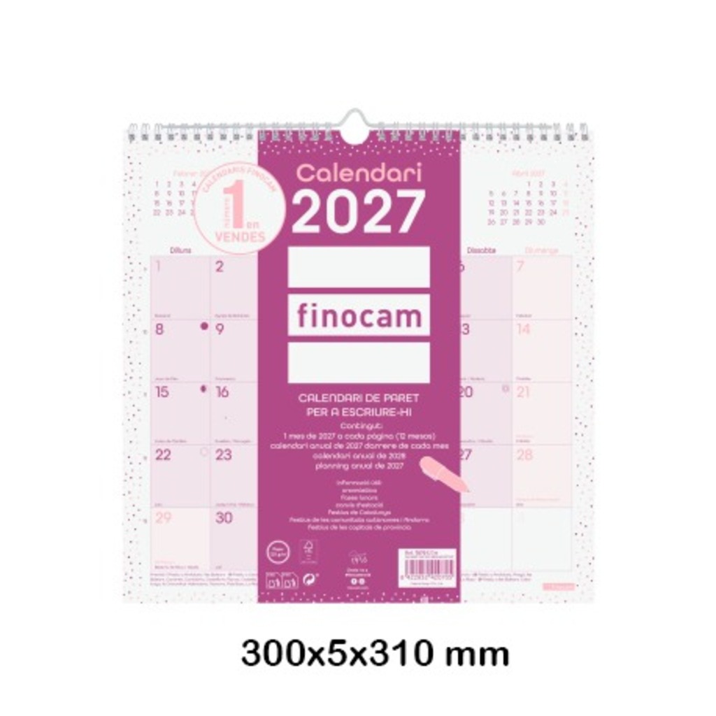 calendario paret chic 30x30 2027 morat
