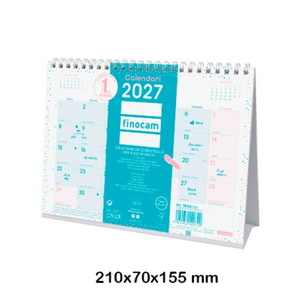 calendario sobrem.chic 2027 turquesa