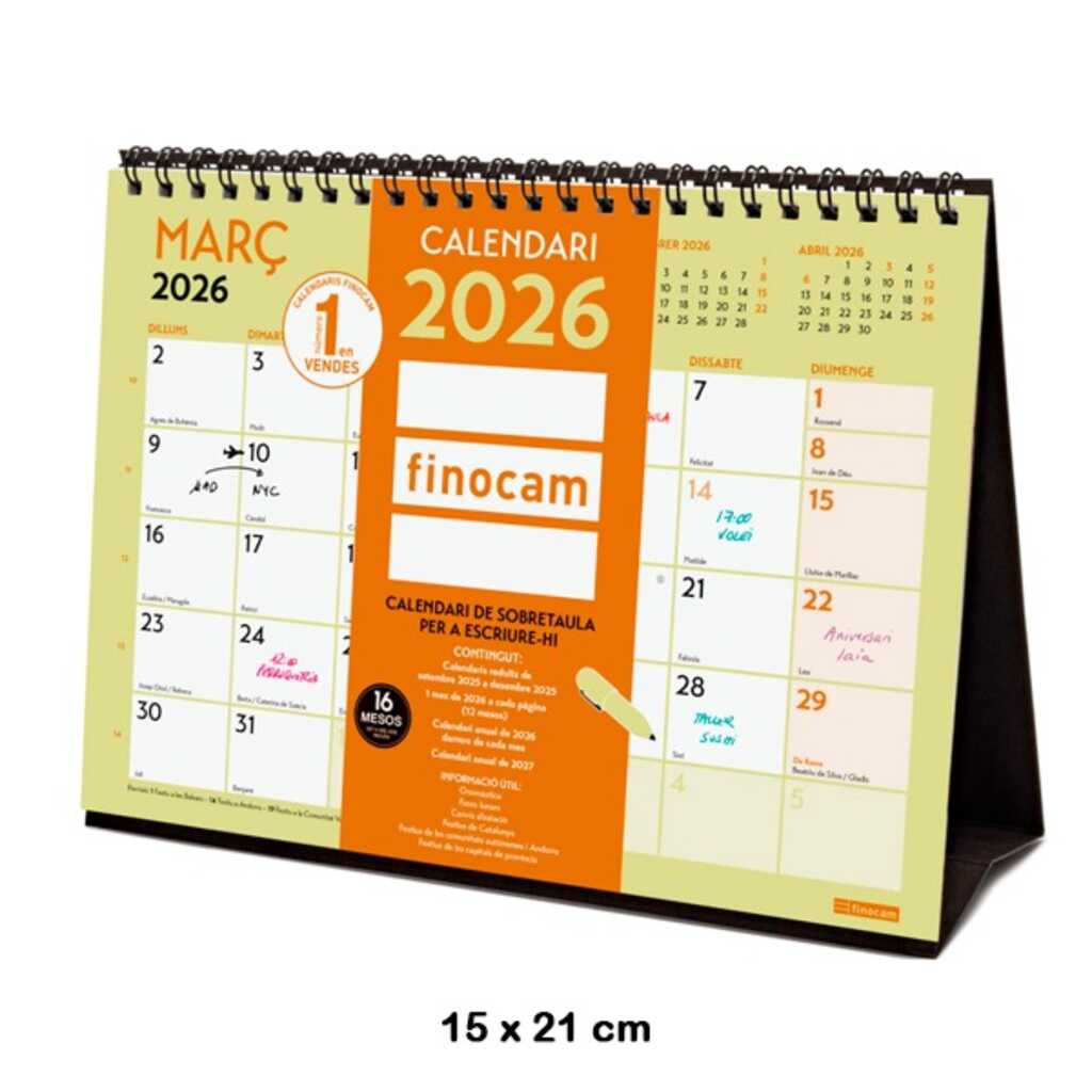 calendari sobretaula grafik s 2026