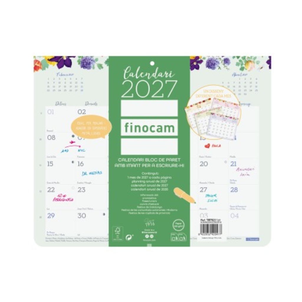calendario paret design 25x20 2027