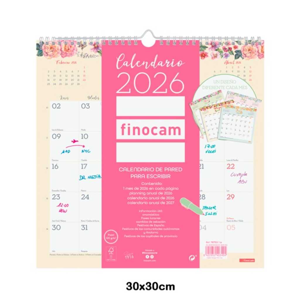 calendari paret design esc. 30x30 2026