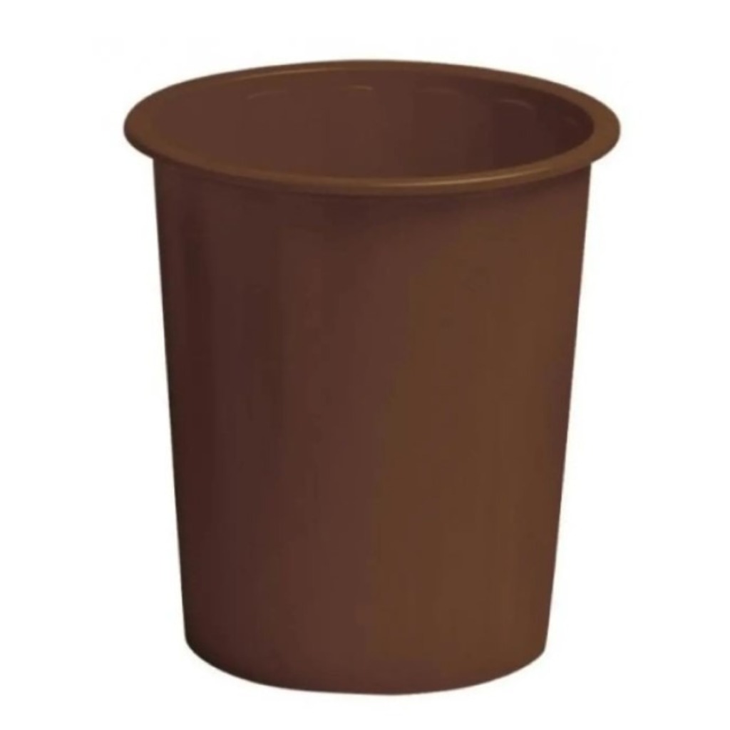 papelera plastico color marron