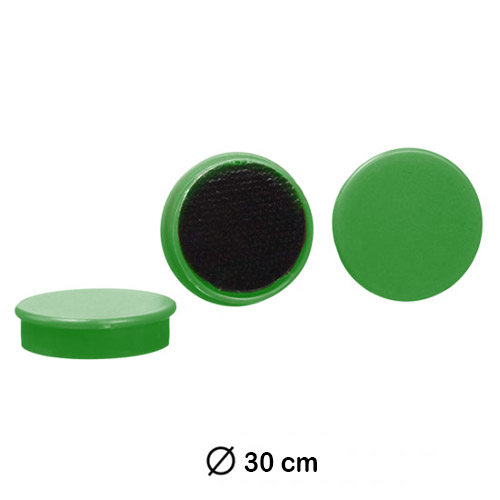 imanes redondos 30mm color verde