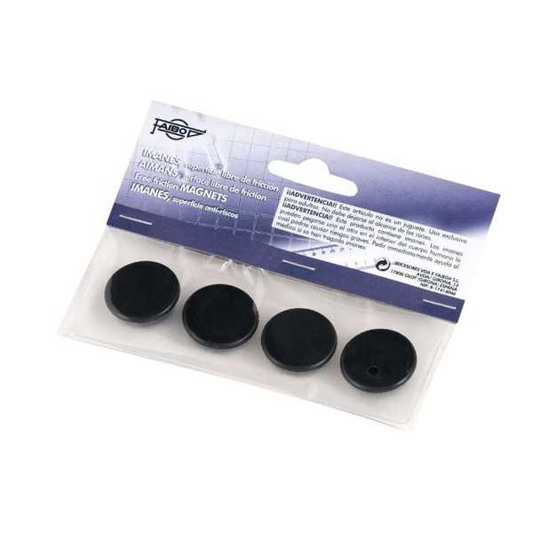 blister 4 imanes 20mm color negro