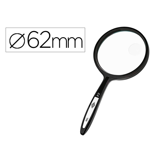 lupa cristal bifocal 62mm mango curvo