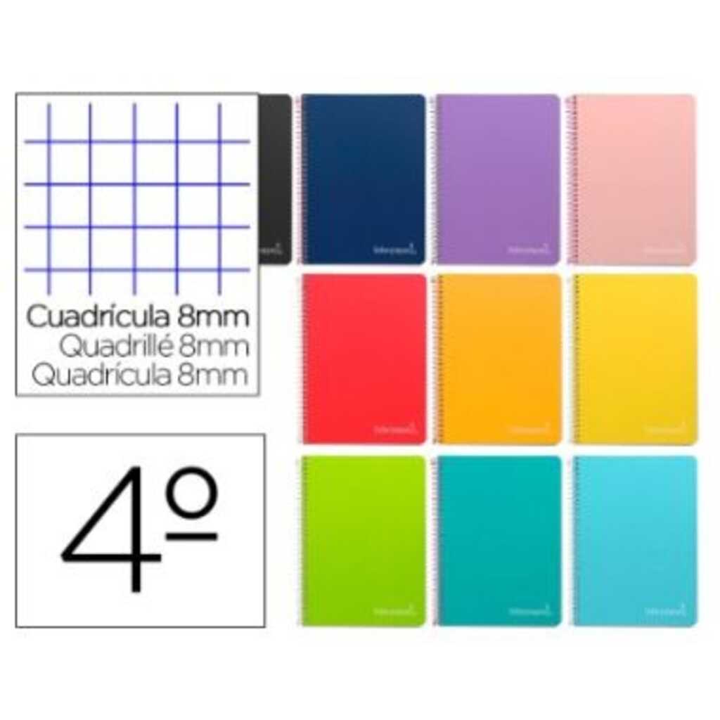 libreta t.a5 t/dura 80h 75gr cuadr 8x8mm