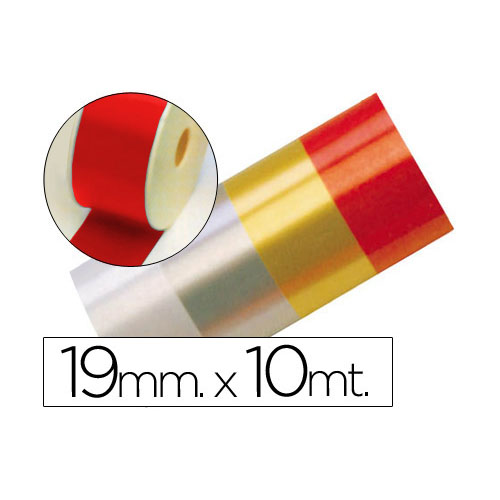 rollo cinta regalo rojo de 19x10mt