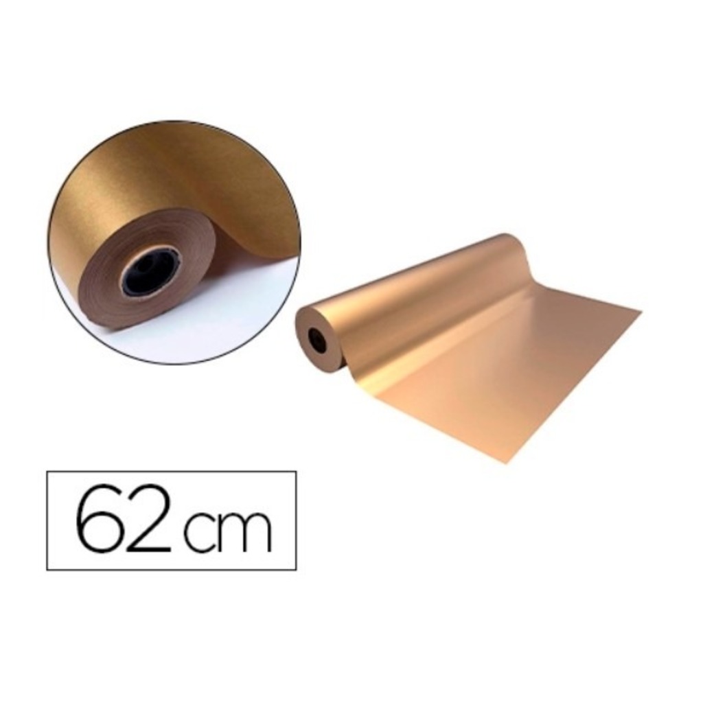 rollo de cinta regalo oro 62cm 80m