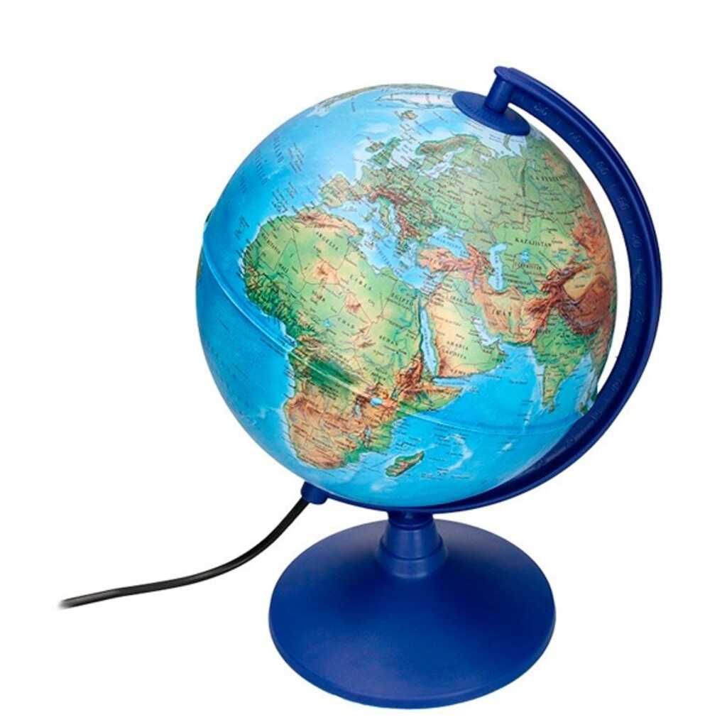 globo terraqueo fis.pol. con luz