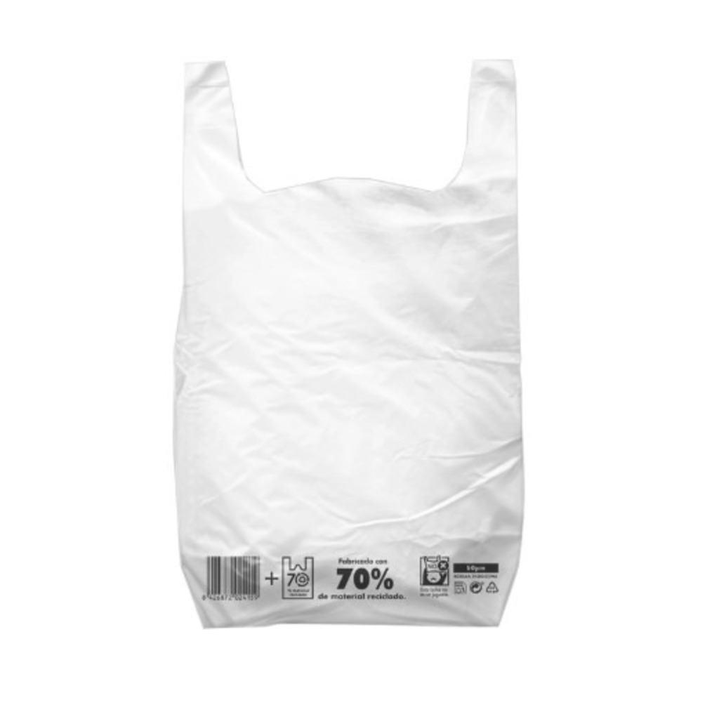bolsa camiseta reciclada 30x40cm 90u