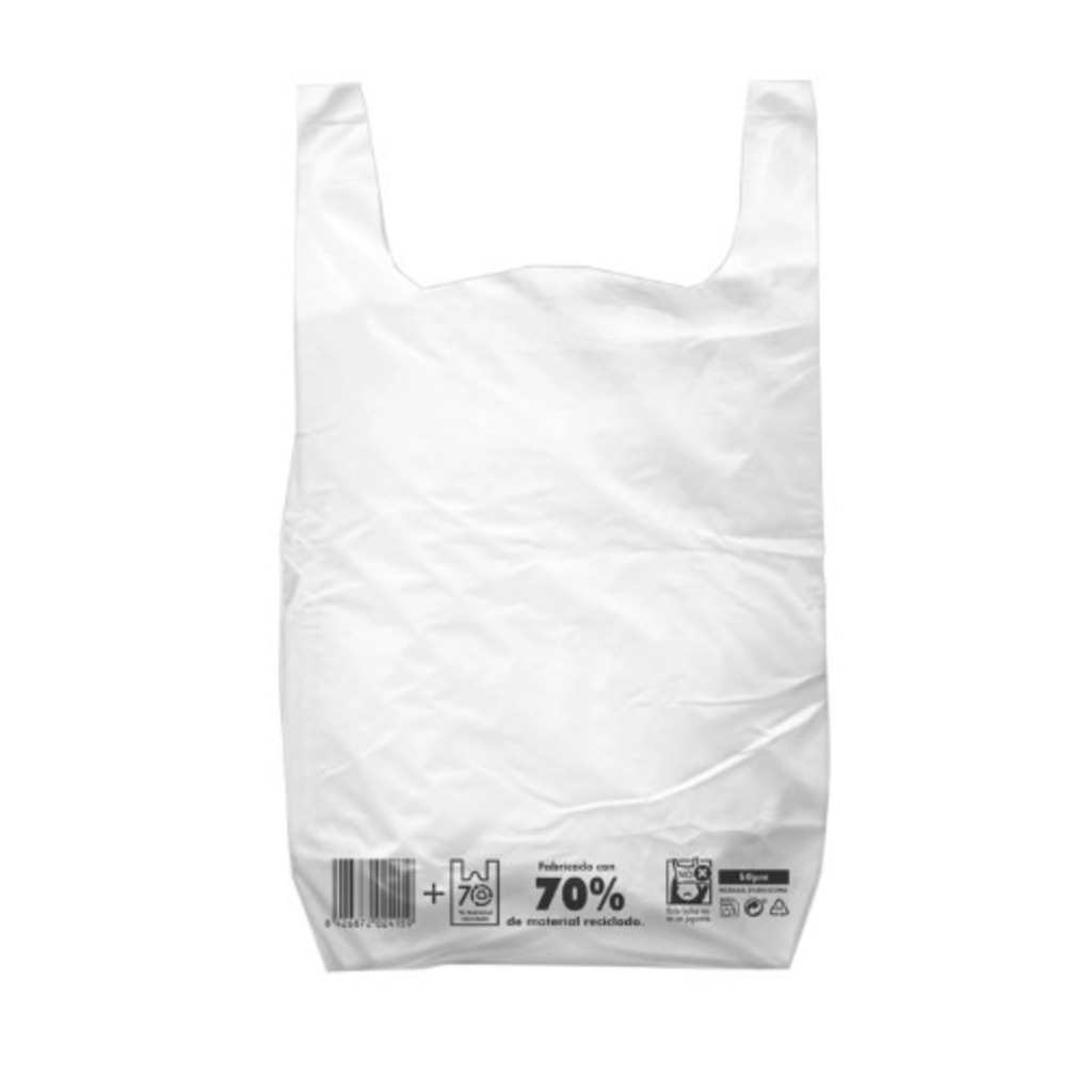 paq. 55 bolsas camiseta 42x53cm reciclad