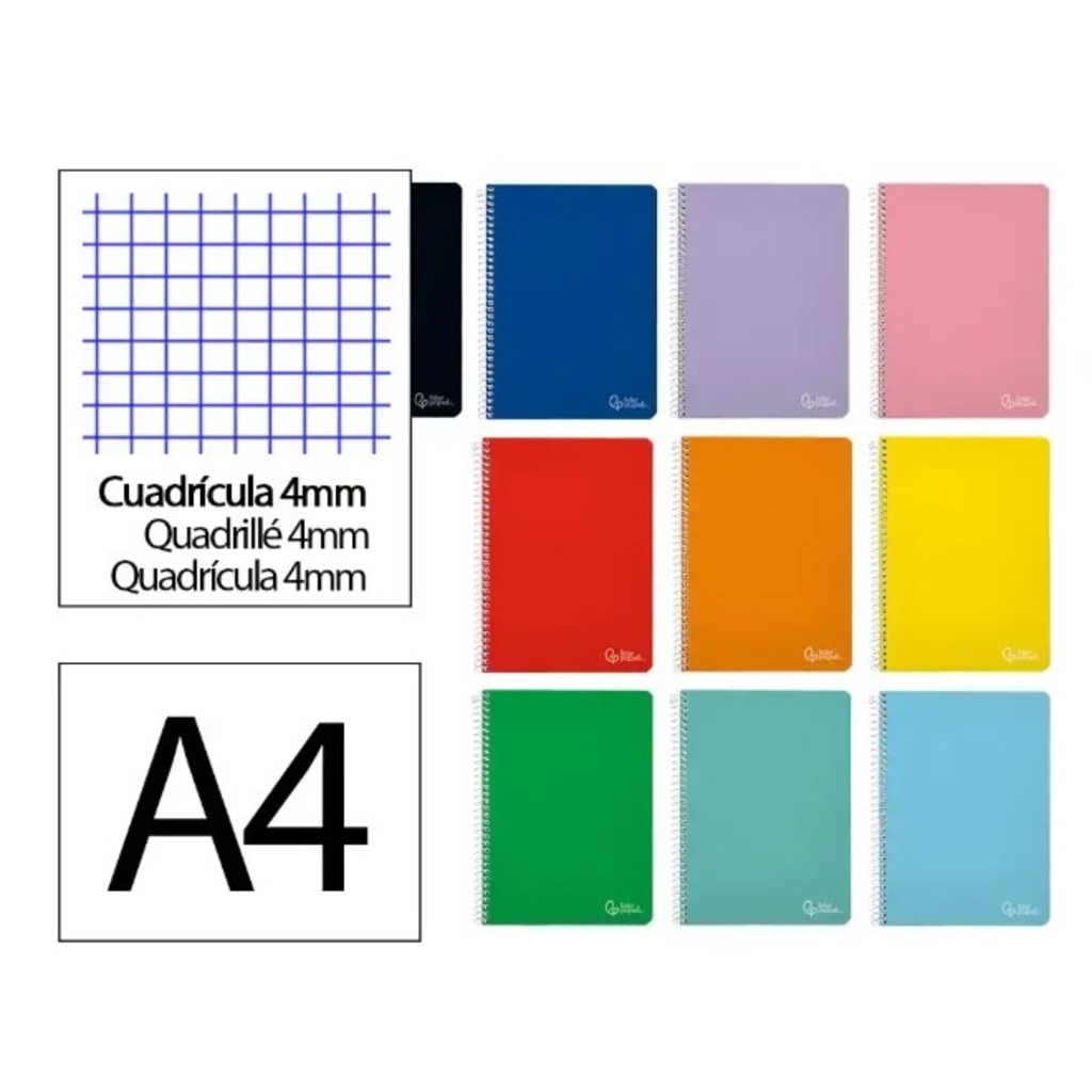 libreta folio t/dura 80h 75gr cuad 4x4mm