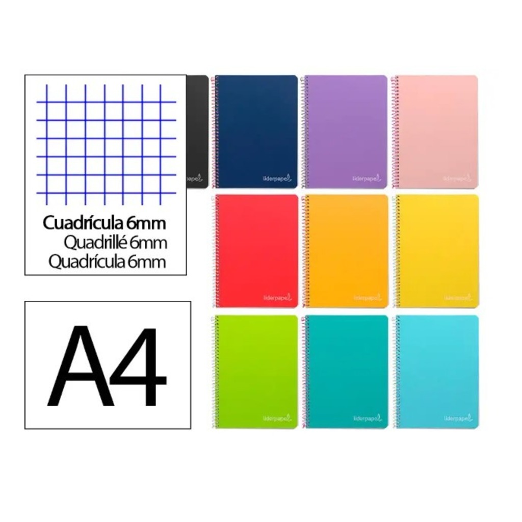libreta t.folio t/dura 80h 90gr cuad 6x6