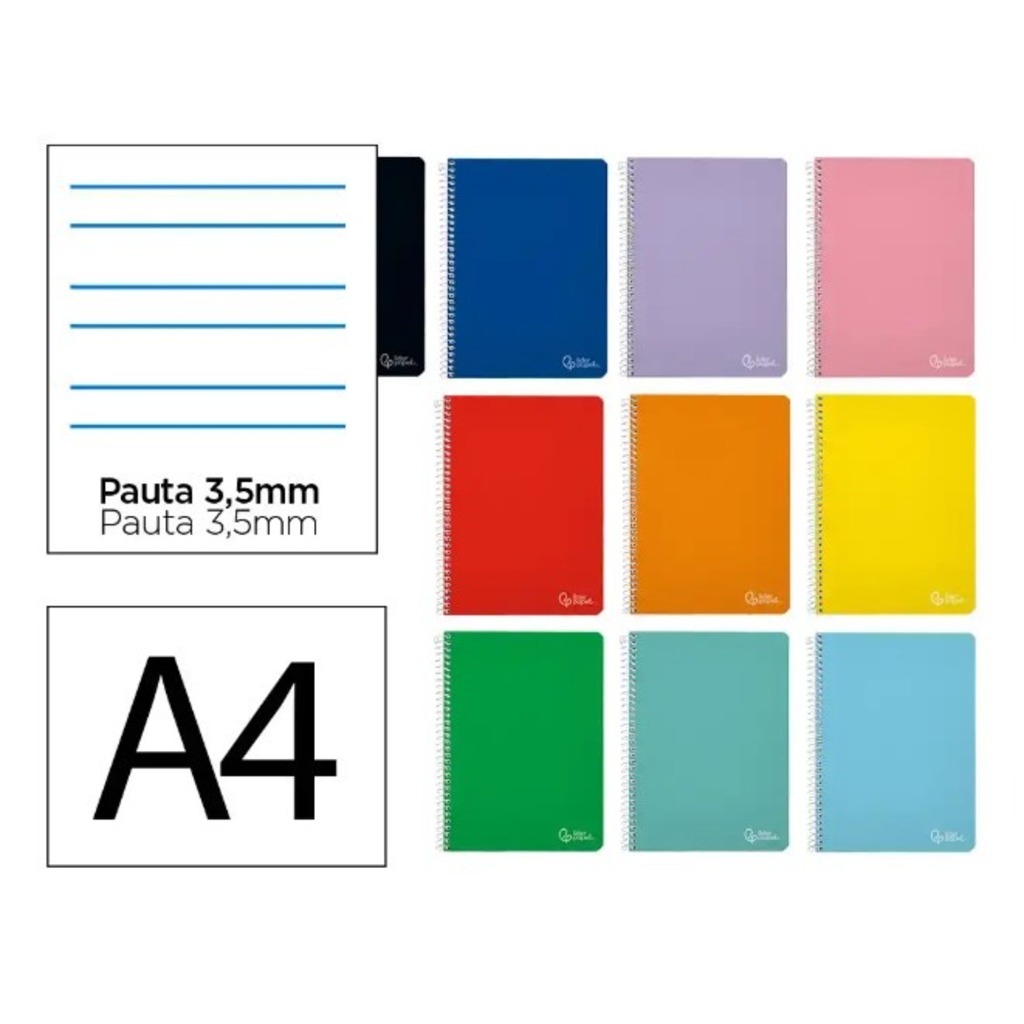 libreta folio t/dura 80h 75gr pauta 3'5