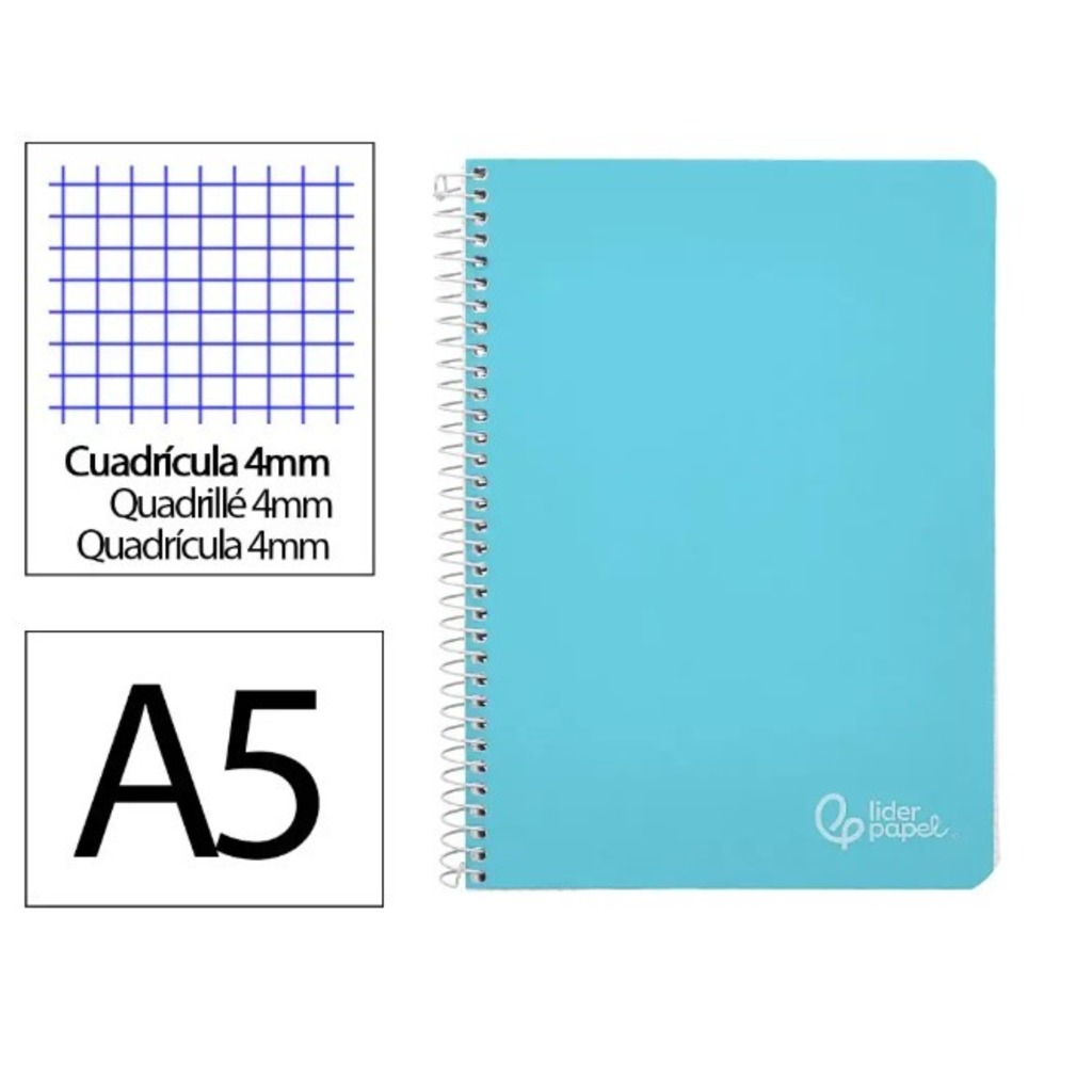 libreta t.a5 tapa dura 80h 90gr 4x4
