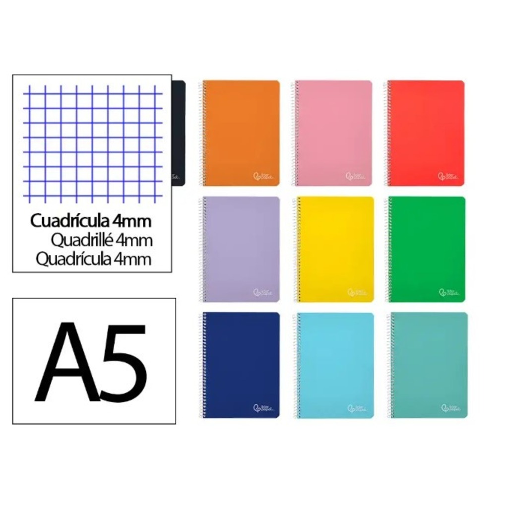 libreta t.a5 t/dura 80h 75gr cuad 4x4mm