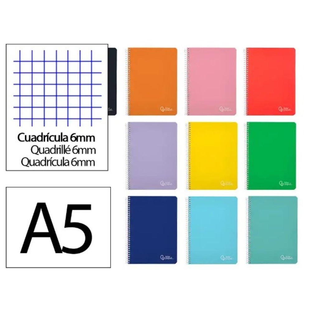 libreta t.a5 t/dura 80h 75gr cuad 6x6mm