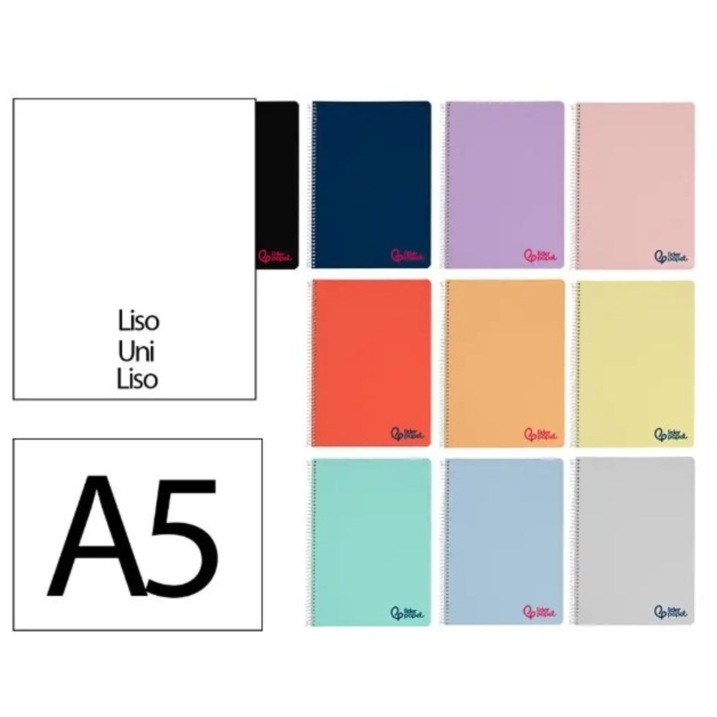 libreta t.a5 tapa plastico 80h 90gr lisa