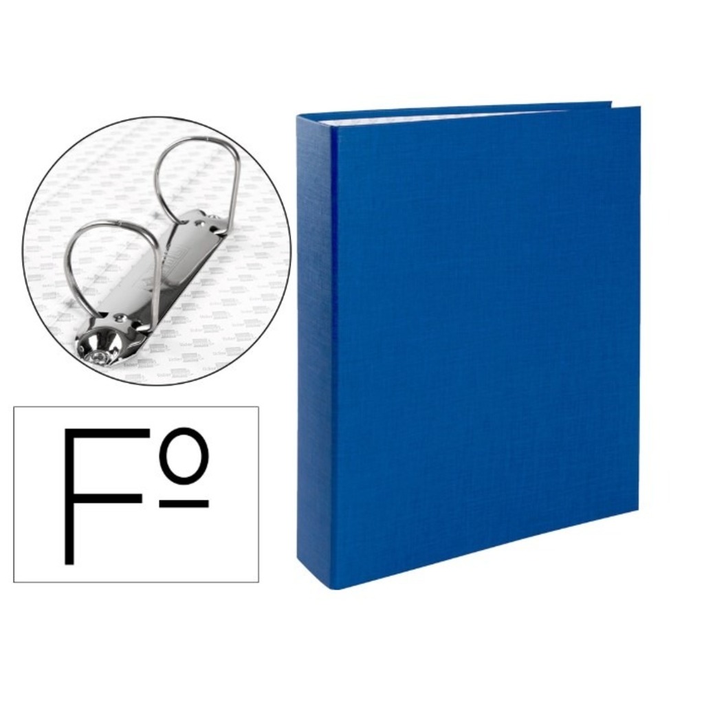 carpeta 2 anillas 40mm t.folio azul