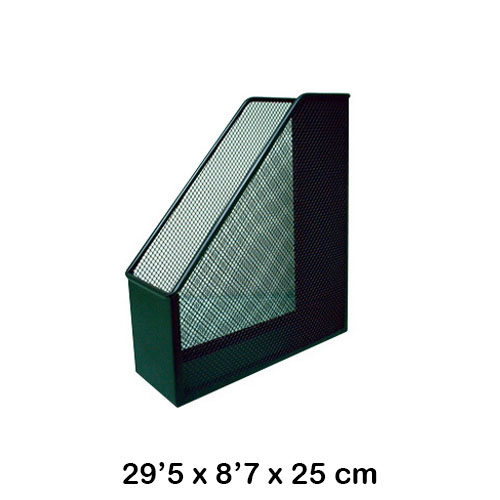 revistero metalico de rejila negro