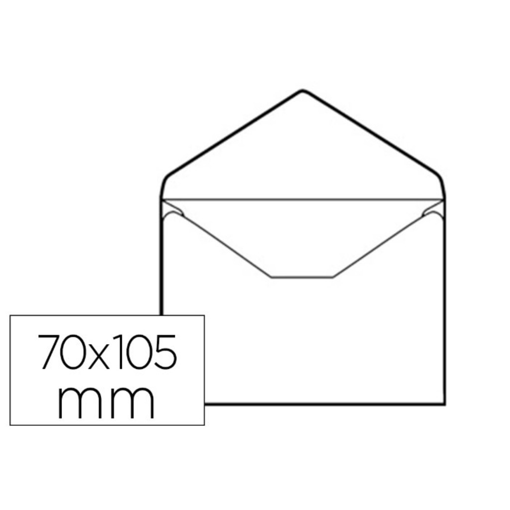 caja 100 sobres blancos 75x105mm