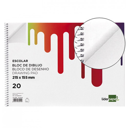 bloc de dibujo de 155x215 t.1/4 apaisado