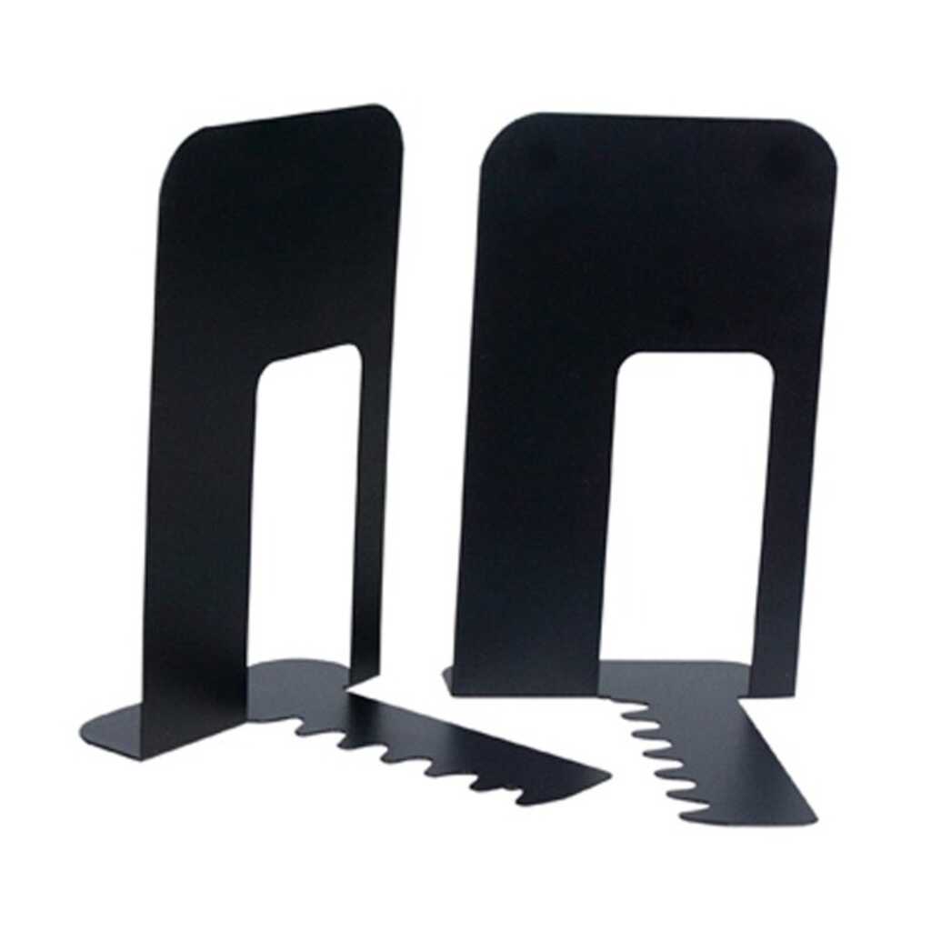 juego 2 apoyalibros 140x178x191mm negros