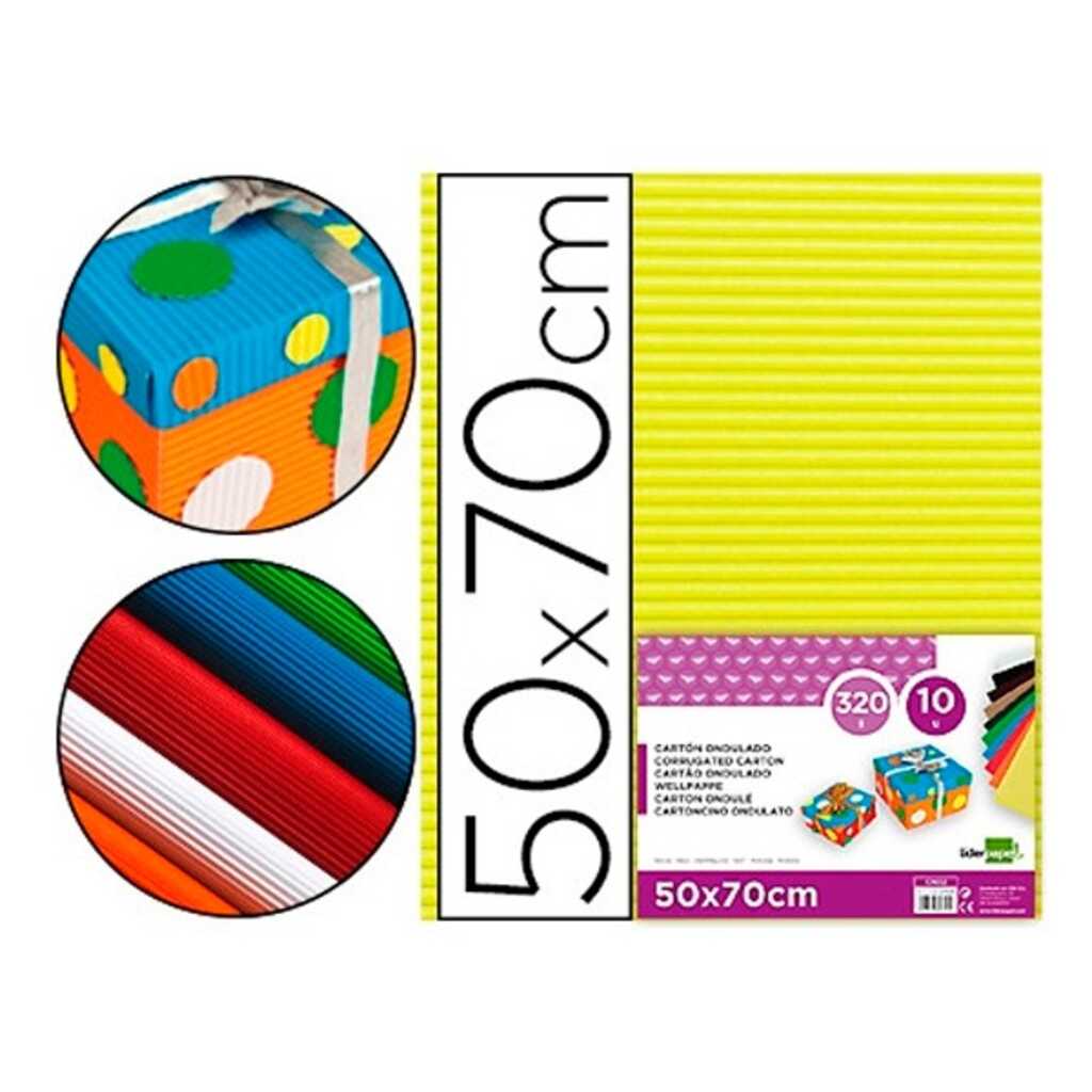 carton ondulado 50x70cm amarillo