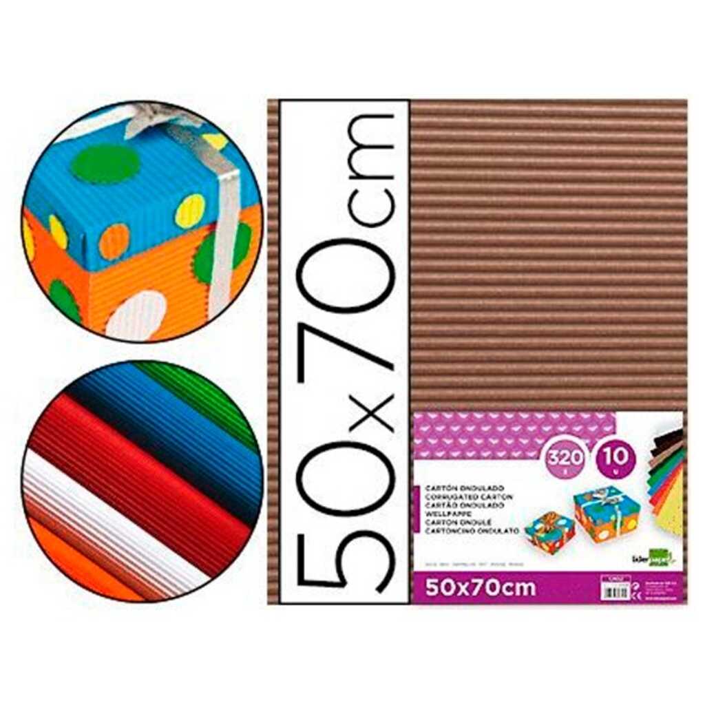carton ondulado 50x70cm marron