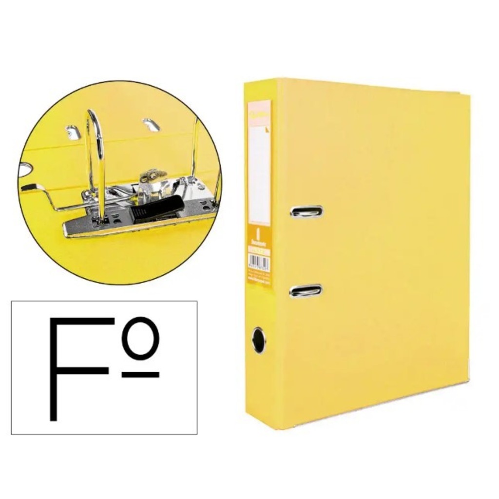 archivador palanca folio pvc amarillo