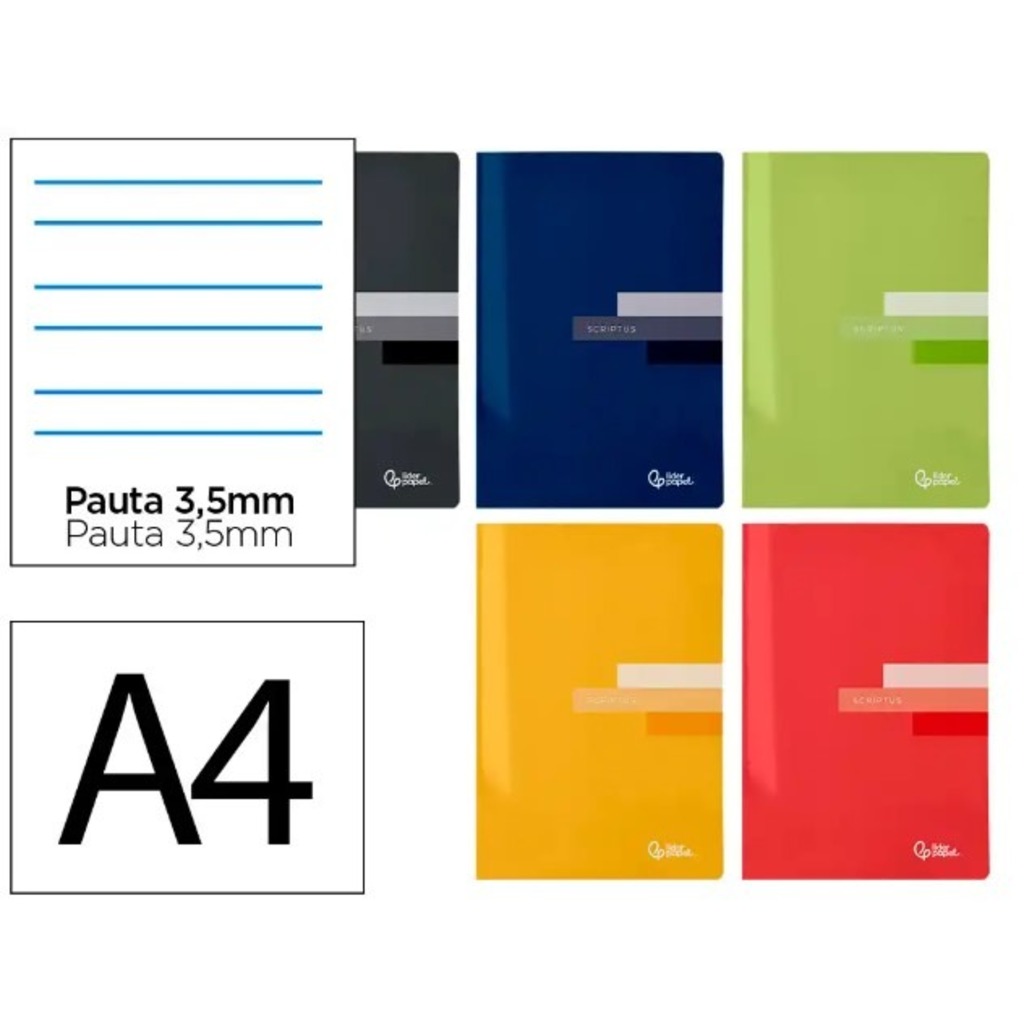 libreta a4 48h 90gr pauta 3'5mm liderpel