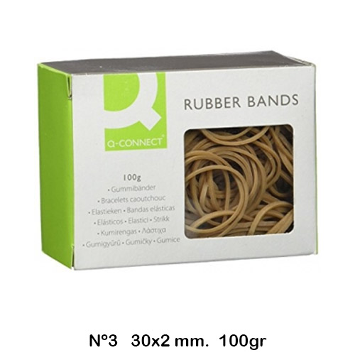 caja de gomas nâ§3 elastic.100gr.