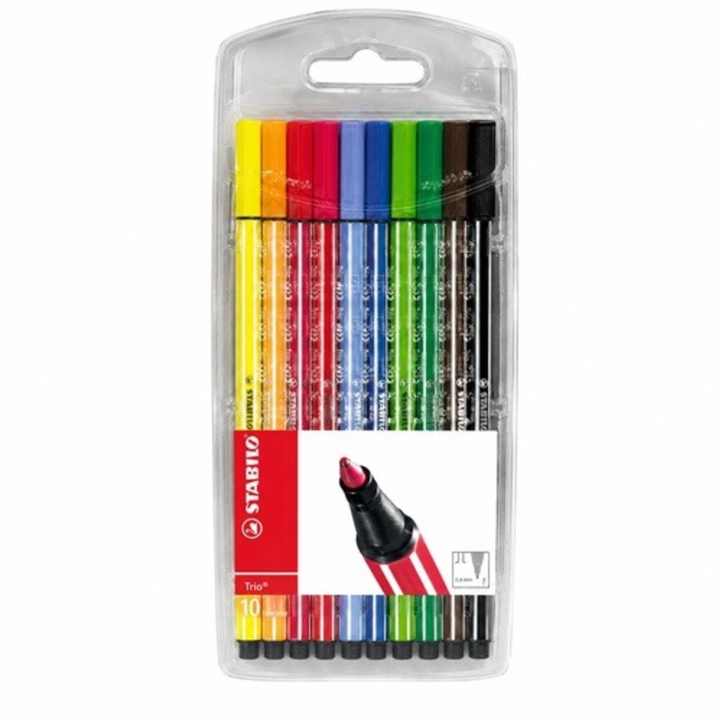paq. 10 rotuladores stabilo pen 68