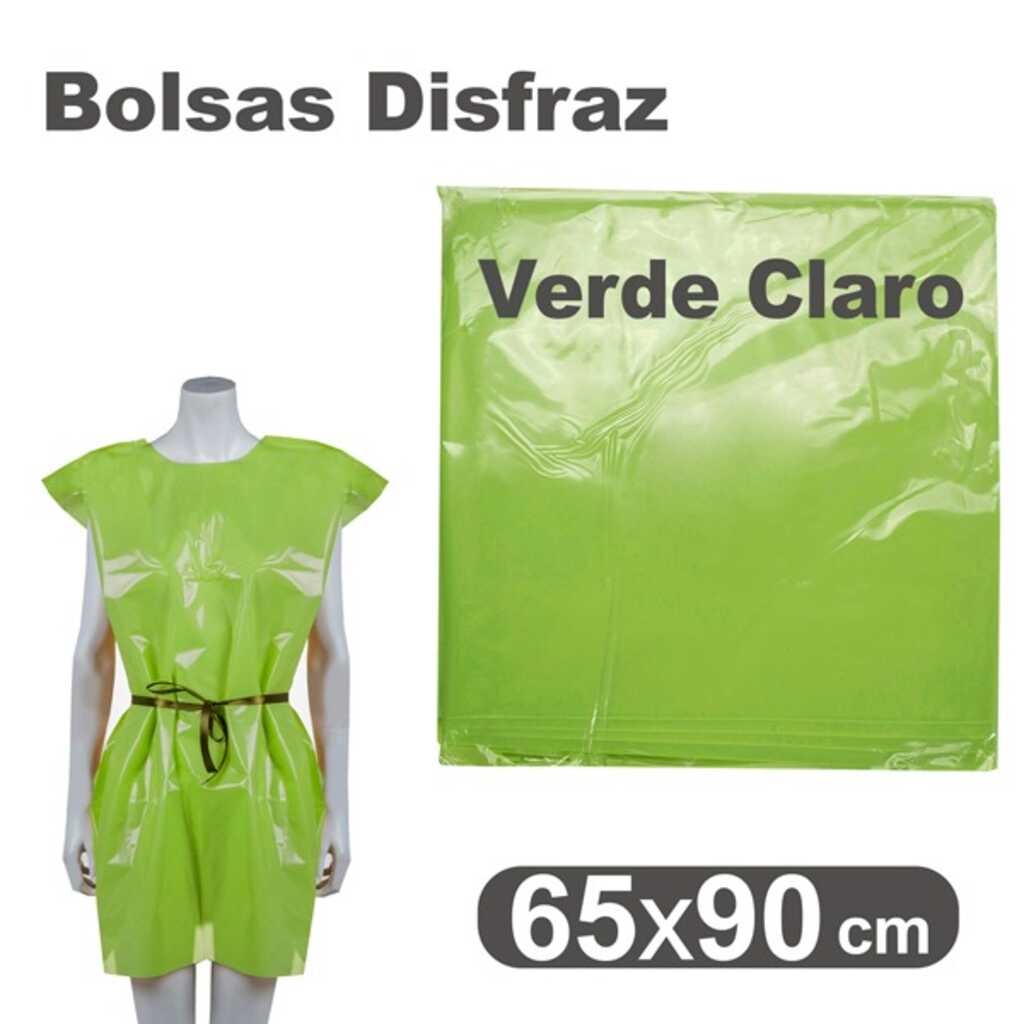 bolsa plastico disfraz 65x90cm verde flo  bolsa plastico disfraz 65x90cm verde flo