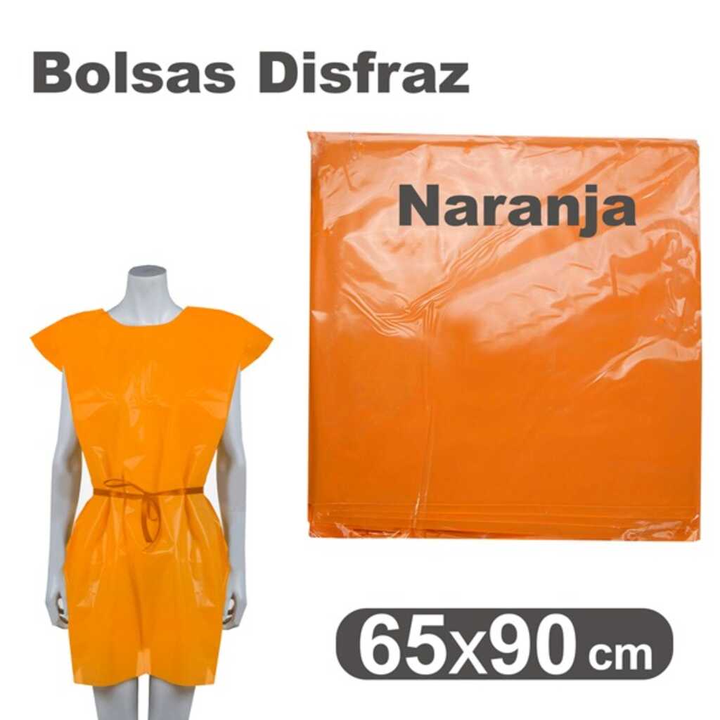 bossa plastic disfressa 65x90cm taronja