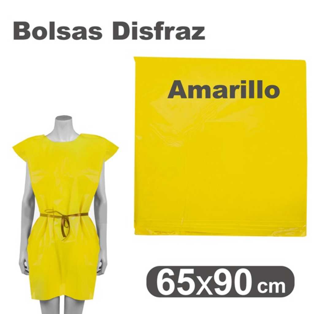 bolsa plastico disfraz 65x90cm amarillo  bolsa plastico disfraz 65x90cm amarillo