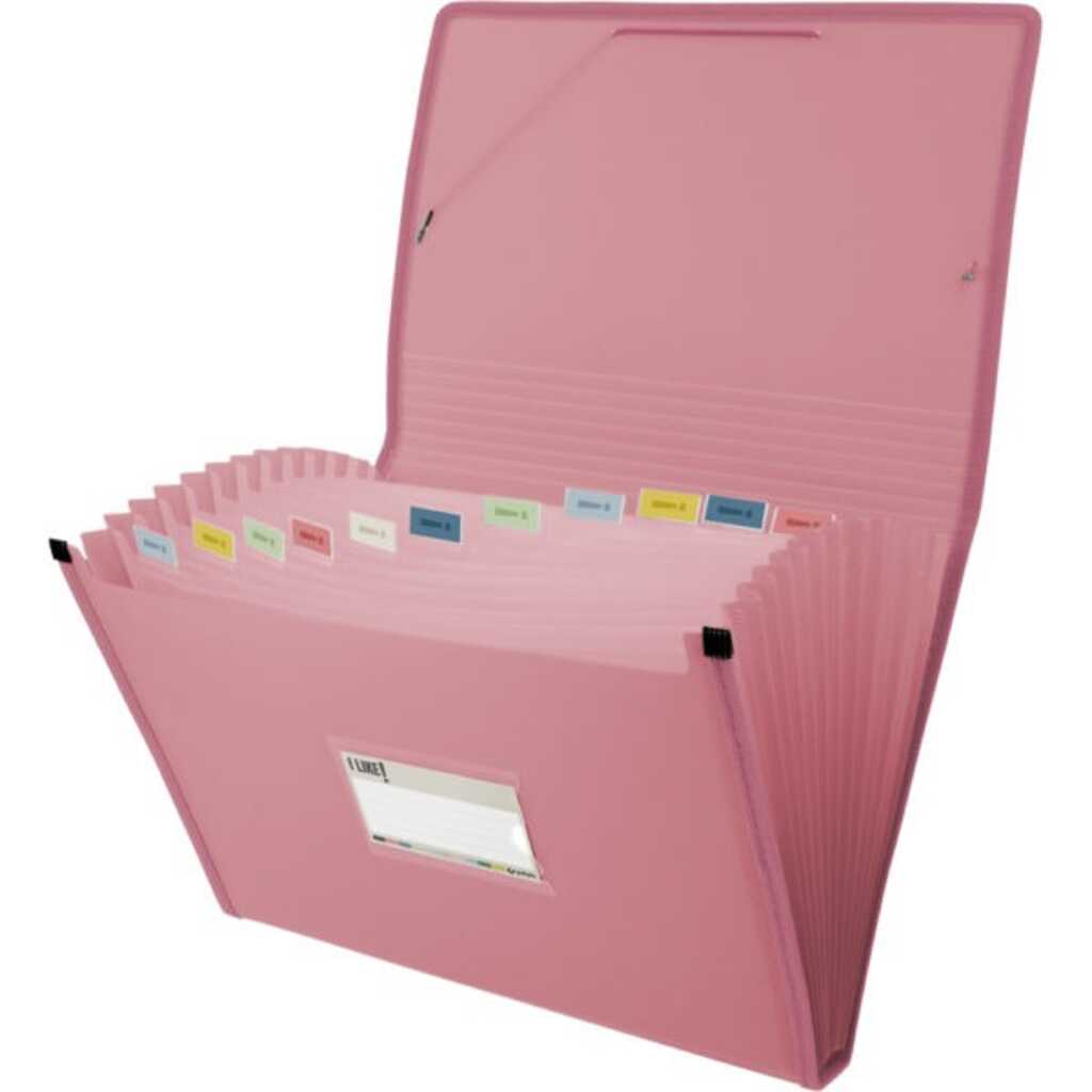 archivador fuelle gomas pp 13 like3 rosa
