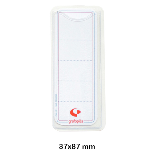 pack 10 tarjeteros adhesivos 87x37mm