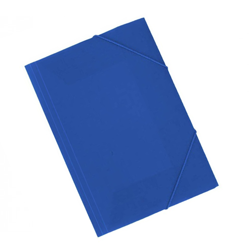 carpeta plasico c/goma y solapa azul opa