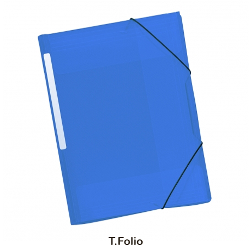 carpeta plastico solapa+gomas folio azul