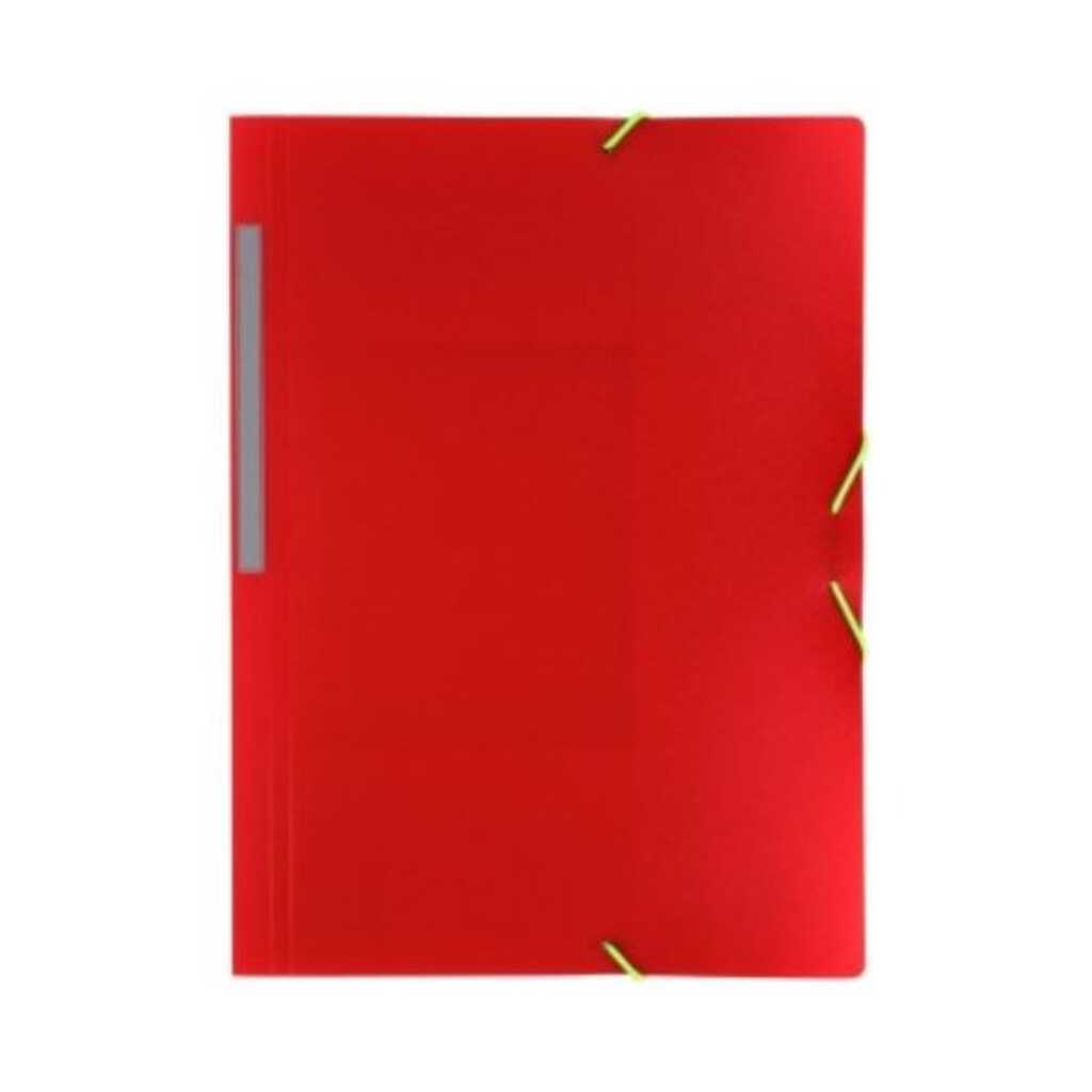 carpeta plastico folio c/solapas rojo