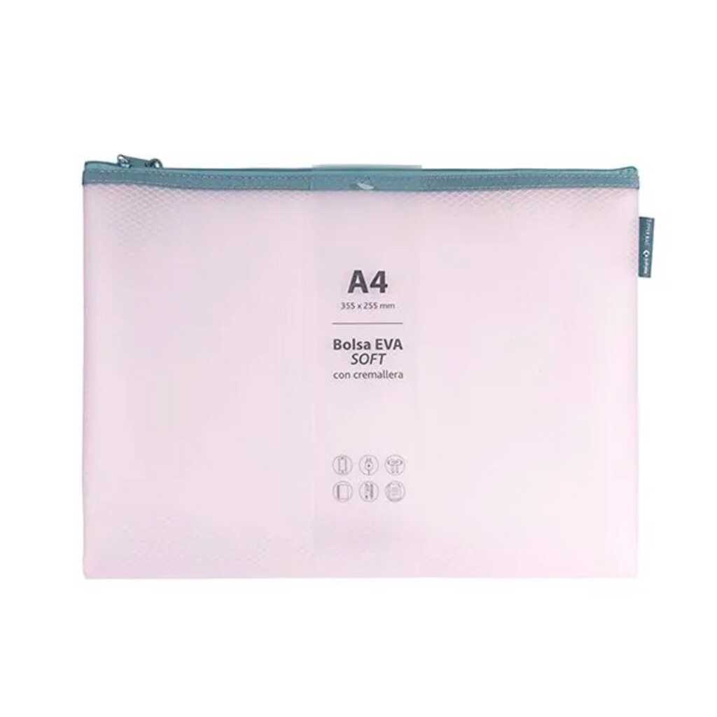 bolsa zipper grafoplas eva mate a4 rosa