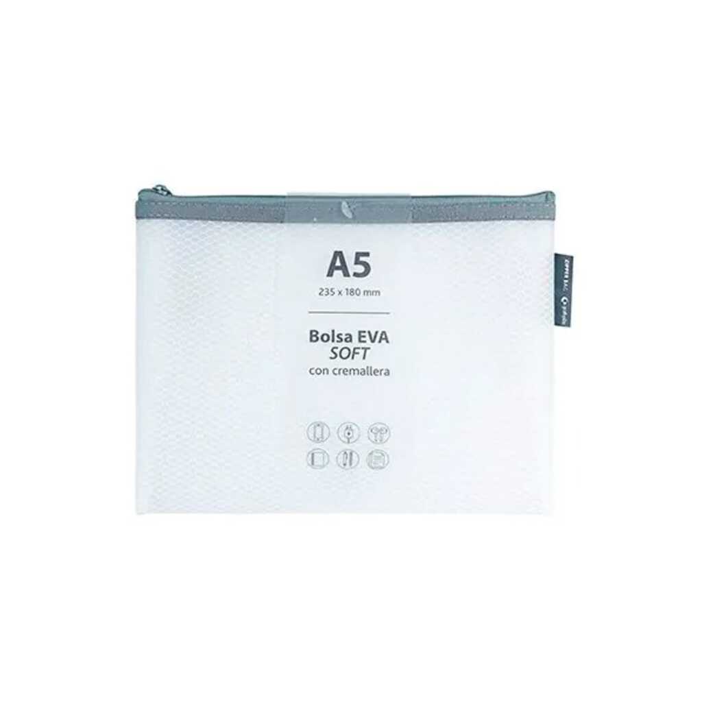 bolsa zipper grafoplas eva mate a5 blanc