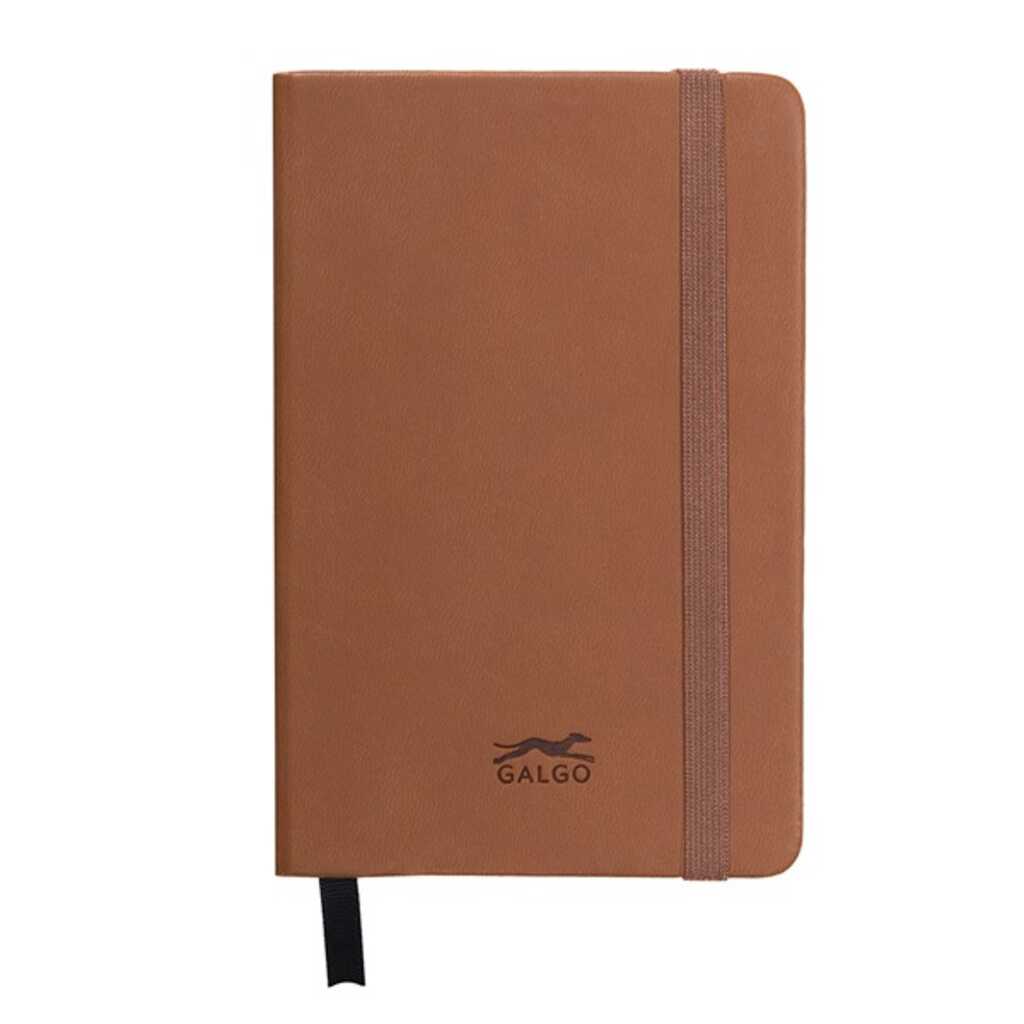 cuaderno galgo a6 80h 100g liso marron